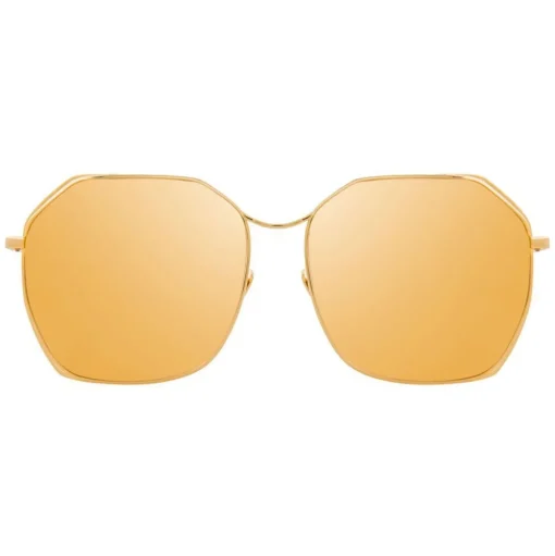 Linda Farrow - 350 C11 Oversized Sunglasses - Gold - Linda Farrow Eyewear - Avvenice