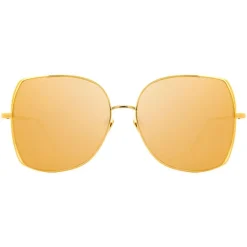 Linda Farrow - 590 C1 Oversized Sunglasses - Gold - Linda Farrow Eyewear - Avvenice