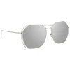 Linda Farrow - 350 C12 Oversized Sunglasses - White Gold - Linda Farrow Eyewear - Avvenice