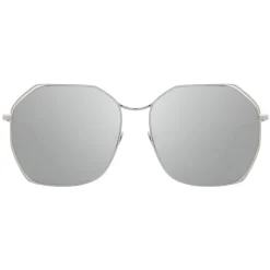 Linda Farrow - 350 C12 Oversized Sunglasses - White Gold - Linda Farrow Eyewear - Avvenice