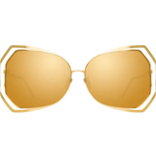 Linda Farrow - 695 C1 Oversized Sunglasses - Yellow Gold - Linda Farrow Eyewear - Avvenice