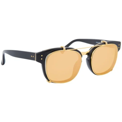 Linda Farrow - 584 C1 Rectangular Sunglasses - Black - Linda Farrow Eyewear - Avvenice