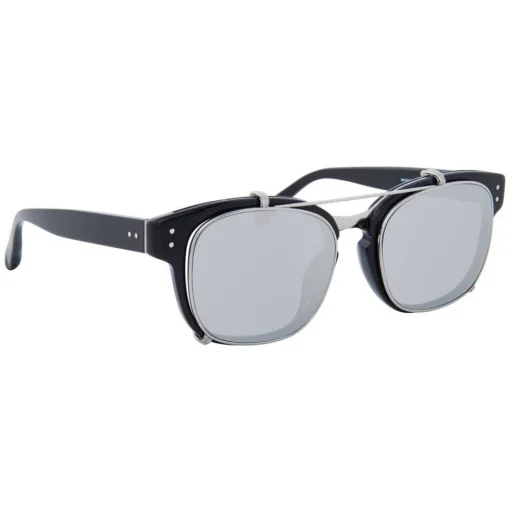 Linda Farrow - 584 C2 Rectangular Sunglasses - Black - Linda Farrow Eyewear - Avvenice