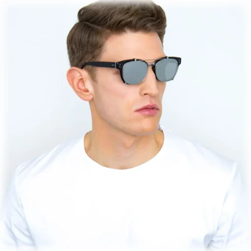 Linda Farrow - 584 C2 Rectangular Sunglasses - Black - Linda Farrow Eyewear - Avvenice
