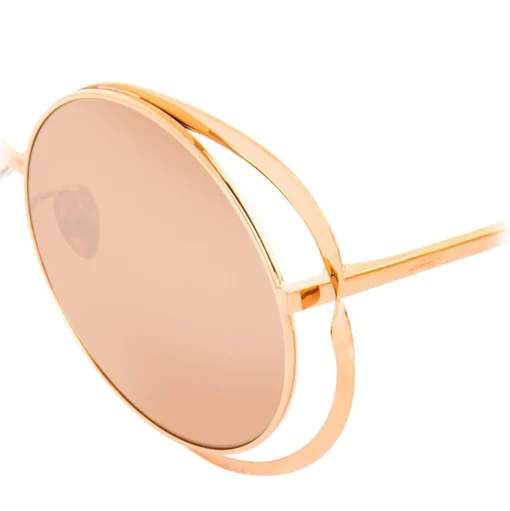 Linda Farrow - 659 C3 Round Sunglasses - Rose Gold - Linda Farrow Eyewear - Avvenice