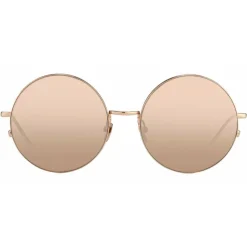 Linda Farrow - 343 C6 Round Sunglasses - Rose Gold - Linda Farrow Eyewear - Avvenice