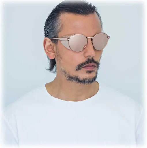 Linda Farrow - 300 C10 Round Sunglasses - Rose Gold - Linda Farrow Eyewear - Avvenice