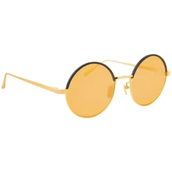 Linda Farrow - 583 C5 Round Sunglasses - Gold - Linda Farrow Eyewear - Avvenice