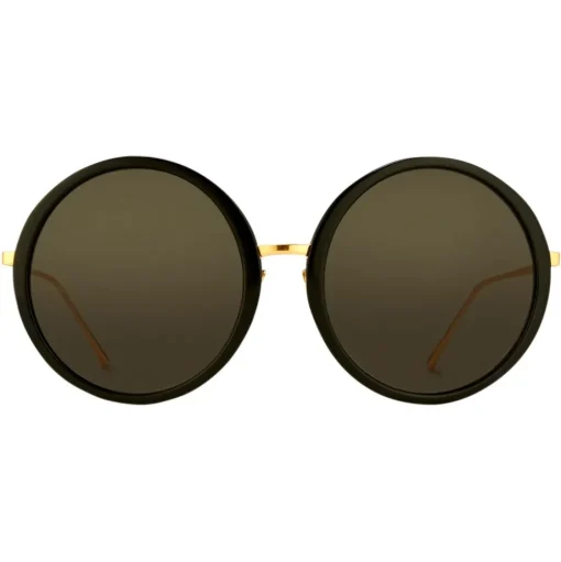 Linda Farrow - 457 C1 Round Sunglasses - Black - Linda Farrow Eyewear - Avvenice