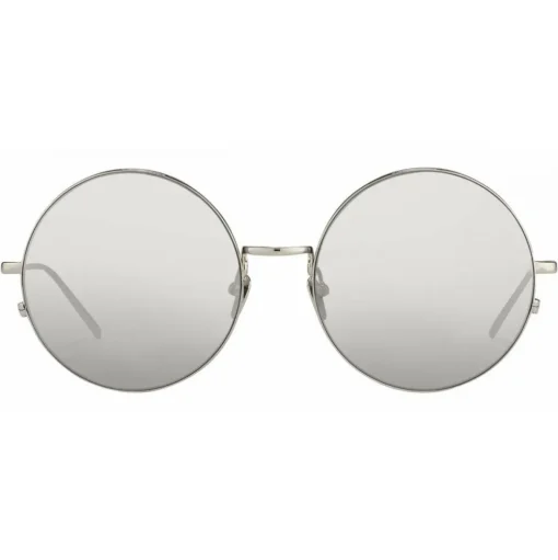 Linda Farrow - 343 C4 Round Sunglasses - White Gold - Linda Farrow Eyewear - Avvenice