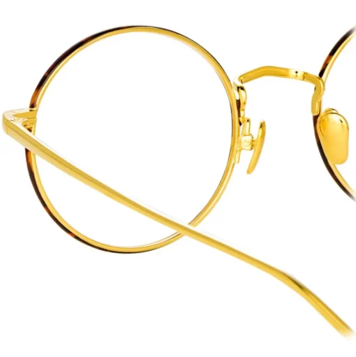 Linda Farrow - Adams Oval Optical Glasses in Yellow Gold Tortoiseshell - LFL925C5OPT - Linda Farrow Eyewear - Avvenice