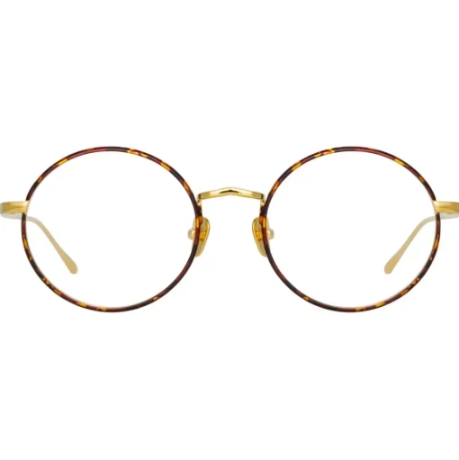 Linda Farrow - Adams Oval Optical Glasses in Yellow Gold Tortoiseshell - LFL925C5OPT - Linda Farrow Eyewear - Avvenice