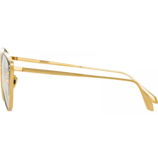 Linda Farrow - Alba Cat Eye Optical Glasses in Yellow Gold - LFL1339C1OPT - Linda Farrow Eyewear - Avvenice