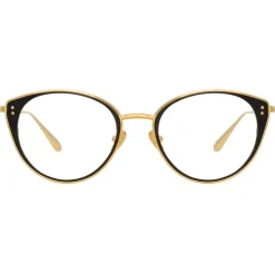Linda Farrow - Alba Cat Eye Optical Glasses in Yellow Gold - LFL1339C1OPT - Linda Farrow Eyewear - Avvenice