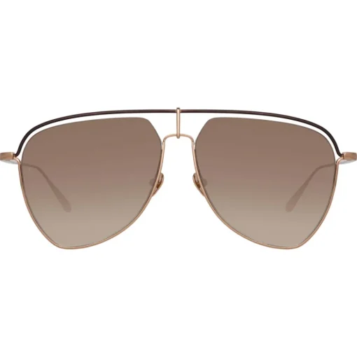 Linda Farrow - Alma Aviator Sunglasses in Rose Gold - LFL1205C2SUN - Linda Farrow Eyewear - Avvenice