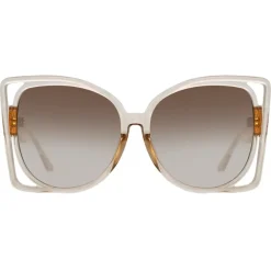 Linda Farrow - Astra Cat Eye Sunglasses in Ash - LFL1357C3SUN - Linda Farrow Eyewear - Avvenice
