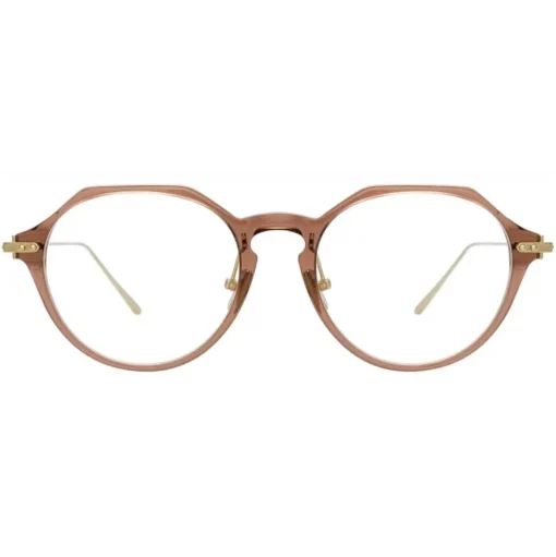 Linda Farrow - Linear Wren Angular Optical Glasses in Tobacco - LF05C5OPT - Linda Farrow Eyewear - Avvenice