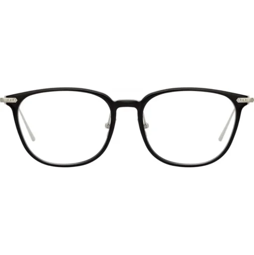 Linda Farrow - Linear Wright Rectangular Optical Glasses in Black - LF07C2OPT - Linda Farrow Eyewear - Avvenice