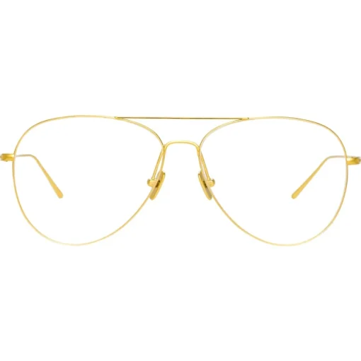 Linda Farrow - Lloyds Aviator Optical Glasses in Yellow Gold - LF31C5OPT - Linda Farrow Eyewear - Avvenice