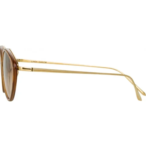 Linda Farrow - Lucy Cat Eye Sunglasses in Tobacco - LFL1086C3SUN - Linda Farrow Eyewear - Avvenice