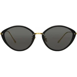 Linda Farrow - Lucy Cat Eye Sunglasses in Black - LFL1086C1SUN - Linda Farrow Eyewear - Avvenice
