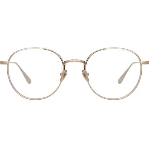 Linda Farrow - Luna Oval Optical Glasses in Light Gold - LFL1229C3OPT - Linda Farrow Eyewear - Avvenice