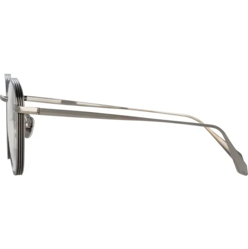 Linda Farrow - Luna Oval Optical Glasses in White Gold - LFL1229C2OPT - Linda Farrow Eyewear - Avvenice