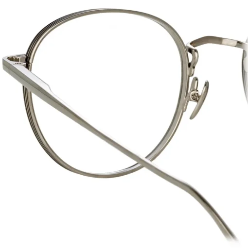 Linda Farrow - Luna Oval Optical Glasses in White Gold - LFL1229C2OPT - Linda Farrow Eyewear - Avvenice