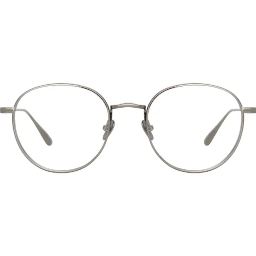 Linda Farrow - Luna Oval Optical Glasses in White Gold - LFL1229C2OPT - Linda Farrow Eyewear - Avvenice