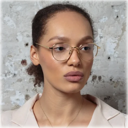 Linda Farrow - Luna Oval Optical Glasses in White Gold - LFL1229C2OPT - Linda Farrow Eyewear - Avvenice