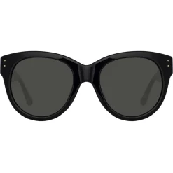 Linda Farrow - Madi Oversized Sunglasses in Black - LFL1257C1SUN - Linda Farrow Eyewear - Avvenice