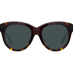 Linda Farrow - Madi Oversized Sunglasses in Tortoiseshell - LFL1257C2SUN - Linda Farrow Eyewear - Avvenice