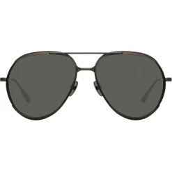 Linda Farrow - Matisse Aviator Sunglasses in Nickel (Men’s) - LFL1207C4SUN - Linda Farrow Eyewear - Avvenice