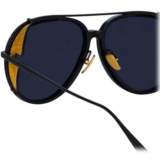 Linda Farrow - Maverick Aviator Sunglasses in Nickel - LFL1358C1SUN - Linda Farrow Eyewear - Avvenice