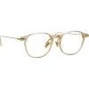 Linda Farrow - Meier D-Frame Optical Glasses in Clear - Linda Farrow Eyewear - Avvenice