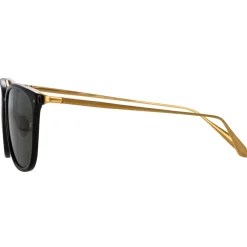 Linda Farrow - Men's Cassin D-Frame Sunglasses in Black - LFL1457C1SUN - Linda Farrow Eyewear - Avvenice