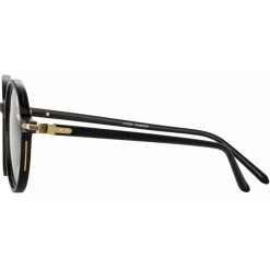 Linda Farrow - Merrick Oval Optical Glasses in Black - LF51C1OPT - Linda Farrow Eyewear - Avvenice