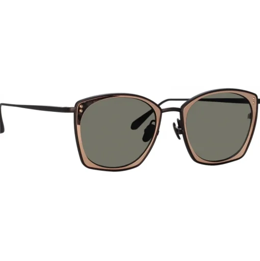 Linda Farrow - Milo Square Sunglasses in Nickel Rose Gold - LFL1338C7SUN - Linda Farrow Eyewear - Avvenice