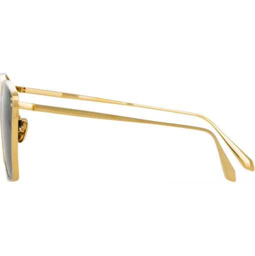 Linda Farrow - Milo Square Sunglasses in Yellow Gold - LFL1338C4SUN - Linda Farrow Eyewear - Avvenice