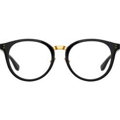 Linda Farrow - Morgan Oval Optical Glasses in Black - LFL1366C3OPT - Linda Farrow Eyewear - Avvenice