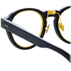 Linda Farrow - Morris Oval Optical Glasses in Black - LFL1381AC1OPT - Linda Farrow Eyewear - Avvenice