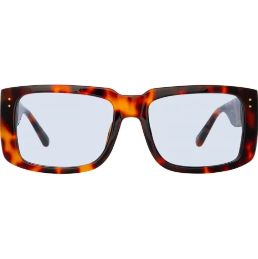 Linda Farrow - Morrison Rectangular Sunglasses in Tortoiseshell Blue - LFL1027C9SUN - Linda Farrow Eyewear - Avvenice