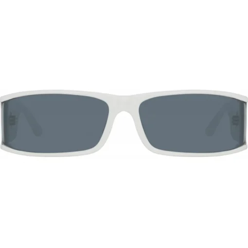 Linda Farrow - Mya Rectangular Sunglasses in White - LFL1274C3SUN - Linda Farrow Eyewear - Avvenice