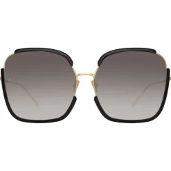 Linda Farrow - Natalia Oversized Sunglasses in Black - LFL1210C1SUN - Linda Farrow Eyewear - Avvenice