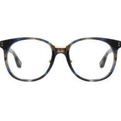 Linda Farrow - Palla D-Frame Optical Glasses in Blue Tortoiseshell - LFL1277C6OPT - Linda Farrow Eyewear - Avvenice
