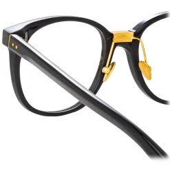Linda Farrow - Palla D-Frame Optical Glasses in Black - LFL1277C4OPT - Linda Farrow Eyewear - Avvenice