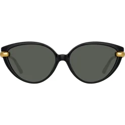 Linda Farrow - Palm Cat Eye Sunglasses in Black - LFL1211C1SUN - Linda Farrow Eyewear - Avvenice