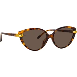 Linda Farrow - Palm Cat Eye Sunglasses in Tortoiseshell - LFL1211C2SUN - Linda Farrow Eyewear - Avvenice