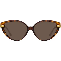 Linda Farrow - Palm Cat Eye Sunglasses in Tortoiseshell - LFL1211C2SUN - Linda Farrow Eyewear - Avvenice