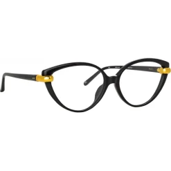 Linda Farrow - Palm Cat Eye Optical Glasses in Black - LFL1211C4OPT - Linda Farrow Eyewear - Avvenice